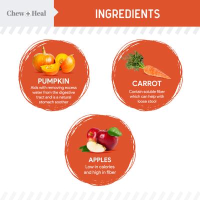 Show full view: Chew + Heal Organic Pumpkin Digestive Defense Superfood Blend Powder Digestive Aid Supplement for Dogs, 16-oz jar slide 3 of 11