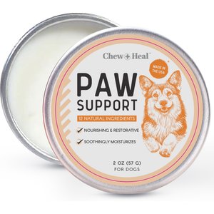 Chew + Heal Paw Support Revitalizing Dog Paw Balm, 2-oz