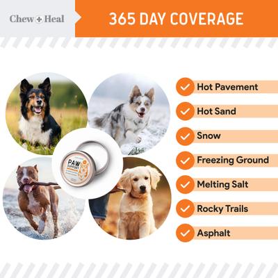 Show full view: Chew + Heal Paw Support Revitalizing Dog Paw Balm, 2-oz slide 4 of 10