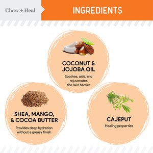 Chew + Heal Paw Support Revitalizing Dog Paw Balm, 2-oz