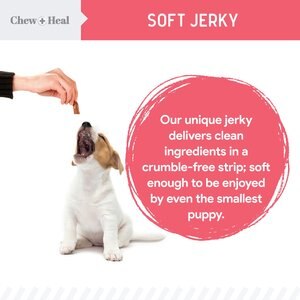 Chew + Heal Puppy Soft 'N Yummy Wild Alaskan Salmon Limited Ingredient Jerky Dog Treats, 5-oz bag