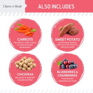 Chew + Heal Puppy Soft 'N Yummy Wild Alaskan Salmon Limited Ingredient Jerky Dog Treats, 5-oz bag