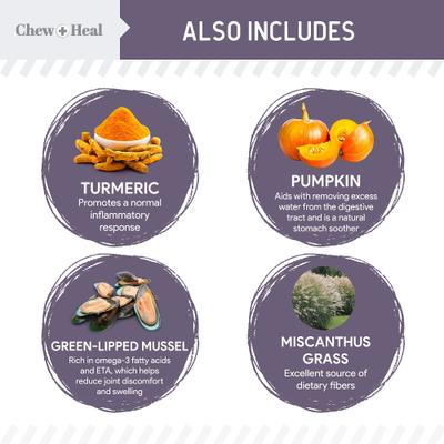 Show full view: Chew + Heal Senior Wild Alaskan Salmon Limited Ingredient Soft Jerky Dog Treats, 5-oz bag slide 4 of 10