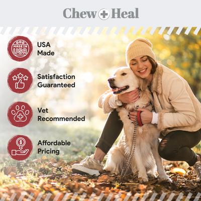 Show full view: Chew + Heal Smoked Bacon Omega Skin + Coat Supplement for Dogs, 360 count slide 8 of 10