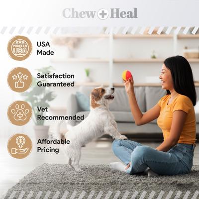 Show full view: Chew + Heal Stop The Poo Peanut Butter Flavored Soft Chew Coprophagia & Digestive Dog Supplement, 240 count slide 8 of 10