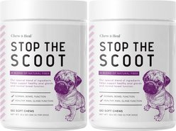 Chew + Heal Stop the Scoot Anal Gland Support & Bowel Function Supplement for Dogs, 240 count