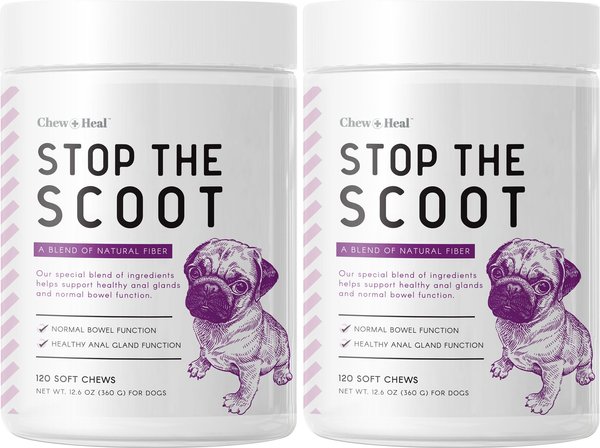 Chew + Heal Stop the Scoot Anal Gland Support & Bowel Function Supplement for Dogs