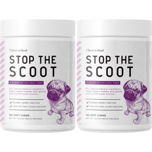 Chew + Heal Stop the Scoot Anal Gland Support & Bowel Function Supplement for Dogs, 240 count
