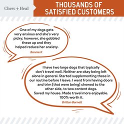 Chew + Heal Travel-Sized Anxiety & Stress Chews Supplement for Dogs, 30 count slide 2 of 9