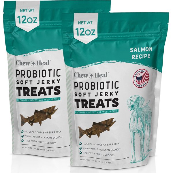 Chew + Heal Limited Ingredient Low Calorie Fruit & Veggie Superfoods Soft Jerky Dog Treats