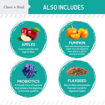 Show full view: Chew + Heal Wild Alaskan Probiotics Digestive Aid Salmon Soft Jerky Dog Treats, 5-oz bag, 5 count slide 8 of 13