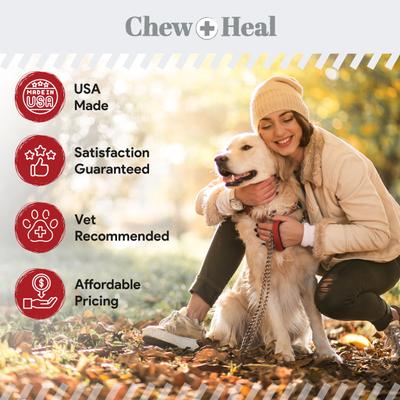 Show full view: Chew + Heal Wild Alaskan Salmon Oil Hearty Beef Flavored Liquid Skin & Coat Supplement for Dogs & Cats, 16-fl oz bottle slide 9 of 12