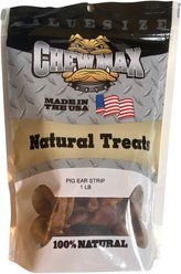 ChewMax Pet Products Piggy Strips Natural Chew Dog Treats, 1-lb bag