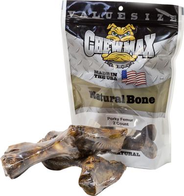 Show full view: ChewMax Pet Products Porky Femur Natural Chew Dog Treats, 2 count slide 1 of 5