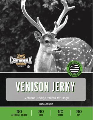 Show full view: ChewMax Pet Products Venison Jerky Natural Chew Dog Treats, 5-oz bag slide 1 of 10