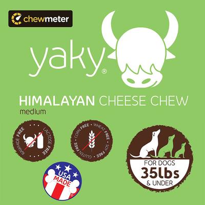 Show full view: chewmeter Yaky Himalayan ard Cheese Chew Dog Treats, Medium slide 5 of 9