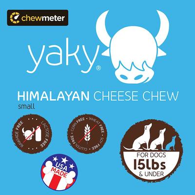 Show full view: chewmeter Yaky Himalayan Cheese Chew Dog Treats, Small slide 5 of 10