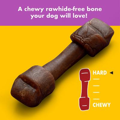 Show full view: Chewsday Bacony Sizzle Chew Bones Rawhide-Free Dog Hard Chews, 7 count, Original slide 5 of 8