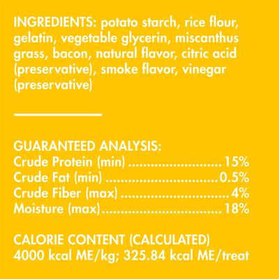 Show full view: Chewsday Bacony Sizzle Chew Bones Rawhide-Free Dog Hard Chews, 7 count, Original slide 7 of 8