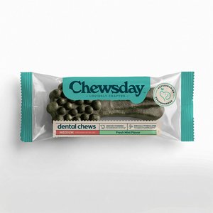 Chewsday Fresh Mint Flavor Dental Dog Chew Treats, 1-oz bag