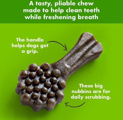 Show full view: Chewsday Minty Fresh Daily Dental Dog Dental Treats, 28 count, X-Small slide 5 of 9