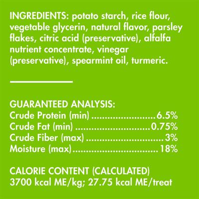 Show full view: Chewsday Minty Fresh Daily Dental Dog Dental Treats, 28 count, X-Small slide 7 of 9
