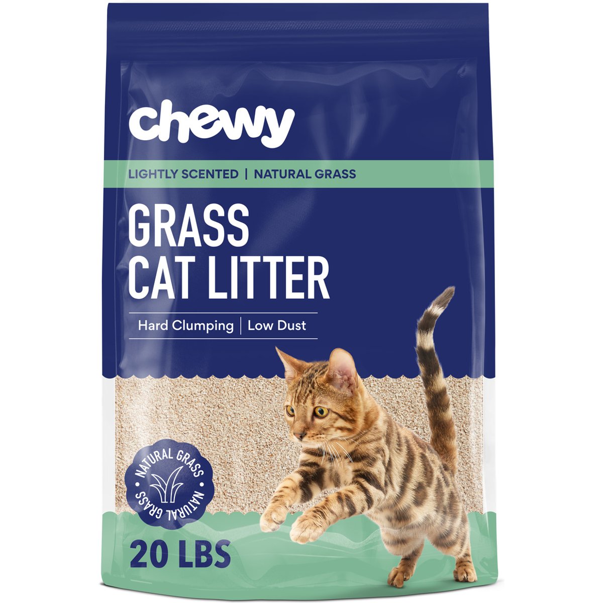 Chewy Made All Natural Lightly Scented Clumping Grass Cat Litter (FORMERLY FRISCO), 20-lb bag