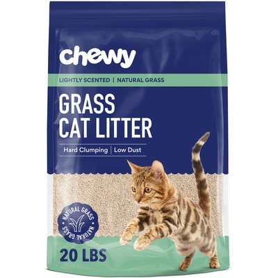 Chewy Made Chewy Made All Natural Lightly Scented Clumping Grass Cat Litter (FORMERLY FRISCO), 20-lb bag