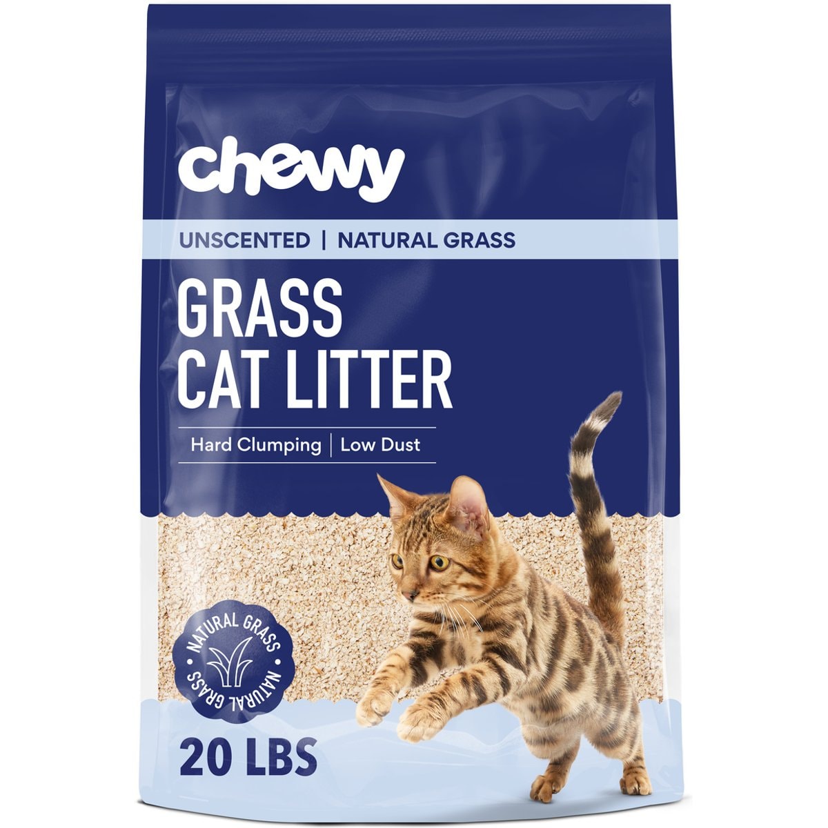 Chewy Made All Natural Unscented Clumping Grass Cat Litter (FORMERLY FRISCO), 20-lb bag