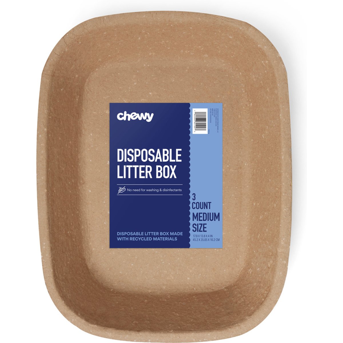Chewy Made Disposable Litter Box, Medium (FORMERLY FRISCO), 18-in, 3 count