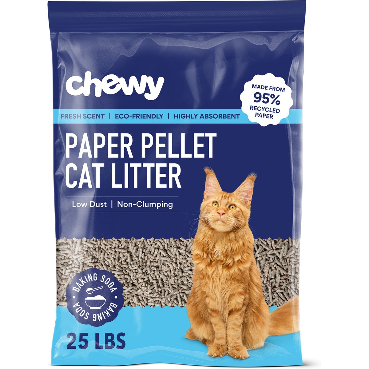 Chewy Made Fresh Scent Non-Clumping Recycled Paper Cat Litter (FORMERLY FRISCO), 25-lb bag