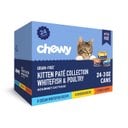 Chewy Made Kitten Pate Variety Pack Whitefish & Poultry Recipe Grain-Free Canned Cat Food (FORMERLY TINY TIGER), 3-oz can, case of 24