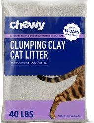 Chewy Made Multi-Cat Lavender Scented Clumping Clay Cat Litter (FORMERLY FRISCO), 40-lb bag