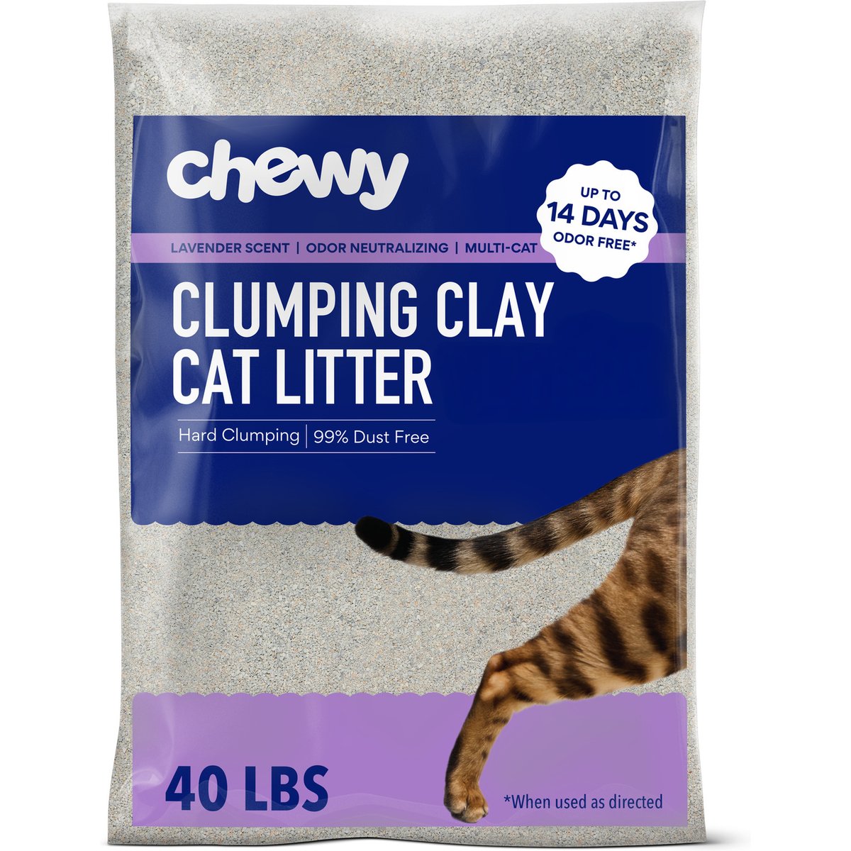 Chewy Made Multi-Cat Lavender Scented Clumping Clay Cat Litter (FORMERLY FRISCO), 40-lb bag