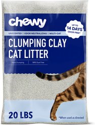 Chewy Made Multi-Cat Unscented Clumping Clay Cat Litter (FORMERLY FRISCO), 20 lb bag