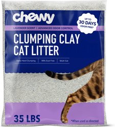 Chewy Made Odor Defense Lavender Scented Clumping Clay Cat Litter (FORMERLY FRISCO), 35-lb bag