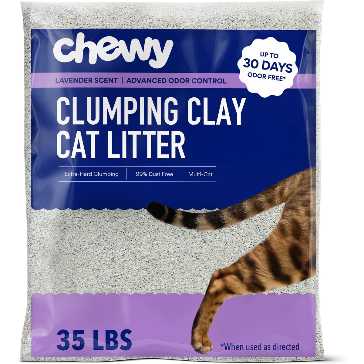 Chewy Made Odor Defense Lavender Scented Clumping Clay Cat Litter (FORMERLY FRISCO), 35-lb bag