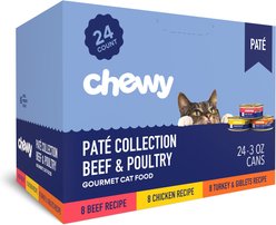 Chewy Made Pate Beef & Poultry Recipes Variety Pack Canned Cat Food (FORMERLY TINY TIGER), 3-oz can, case of 24