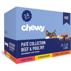 Chewy Made Pate Beef & Poultry Recipes Variety Pack Canned Cat Food (FORMERLY TINY TIGER), 3-oz can, case of 24