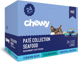 Chewy Made Pate Seafood Recipes Variety Pack Canned Cat Food (FORMERLY TINY TIGER), 3-oz can, case of 24