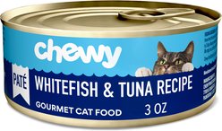 Chewy Made Pate Whitefish & Tuna Recipe Canned Cat Food (FORMERLY TINY TIGER), 3-oz can, case of 24