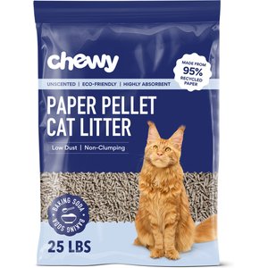 Chewy Made Unscented Non-Clumping Recycled Paper Cat Litter (FORMERLY FRISCO), 25-lb bag