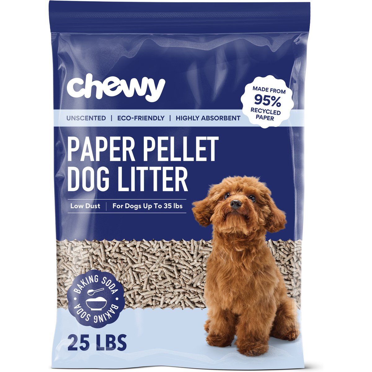 Chewy Made Unscented Non-Clumping Recycled Paper Dog Litter (FORMERLY FRISCO), 25-lb bag