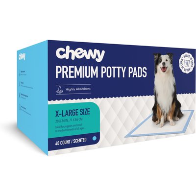 Chewy Made Chewy Made X-Large Premium Dog Training & Potty Pads (FORMERLY FRISCO), 28 x 34-in, Scented, 40 count