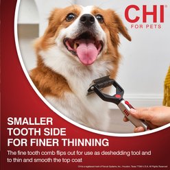 CHI 2-in-1 Dematting Deshedding Rake Dog Grooming Tool slide 2 of 8
