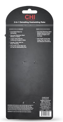 Show full view: CHI 2-in-1 Dematting Deshedding Rake Dog Grooming Tool slide 2 of 8