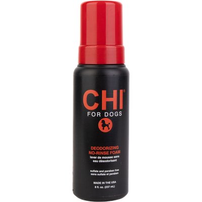 CHI CHI Deodorizing Waterless Dog Grooming Foam Wash, 8.5-fl oz bottle