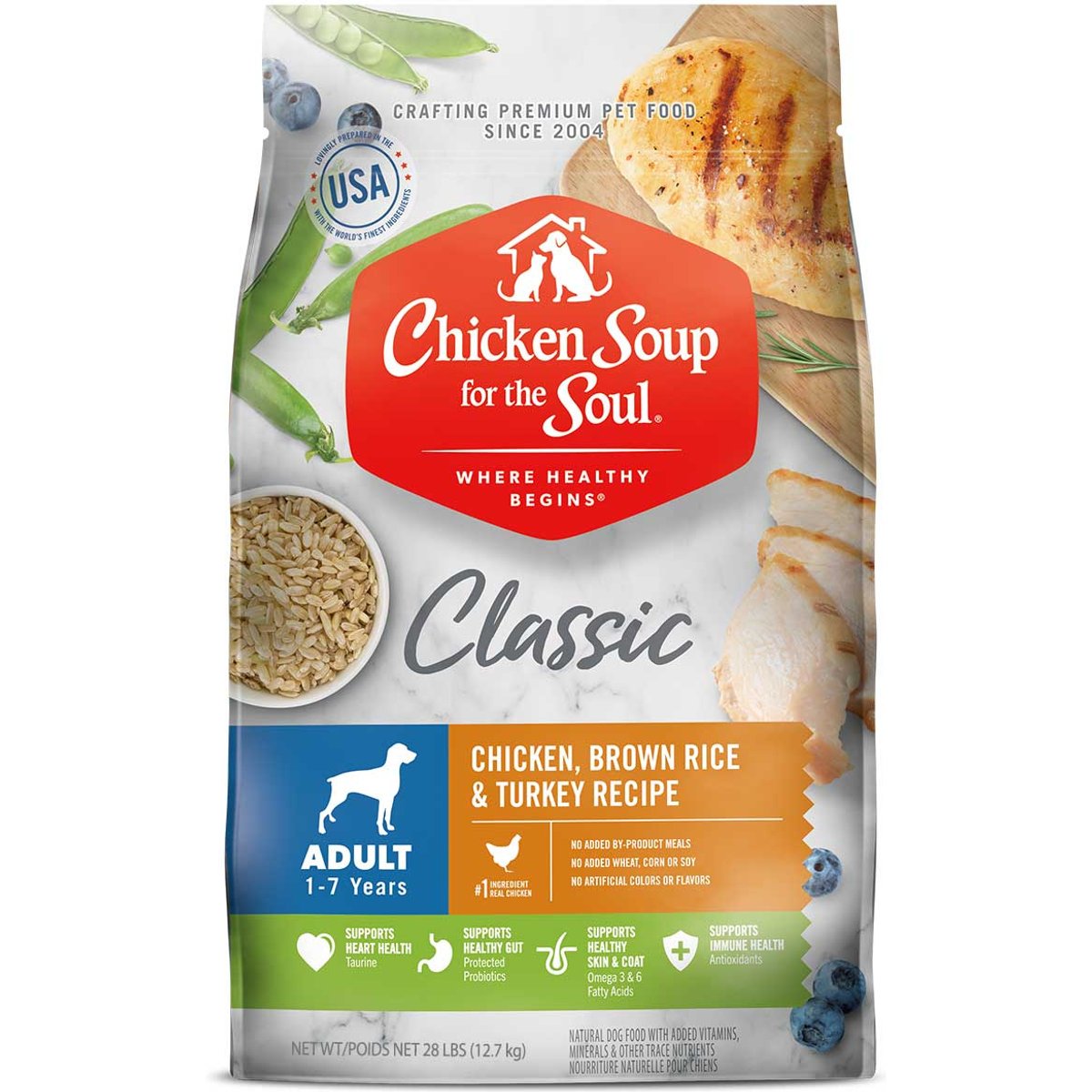 Chicken Soup for the Soul Adult Chicken, Brown Rice & Turkey Recipe Dry Dog Food, 28-lb bag