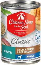 Chicken Soup for the Soul Adult Pate Chicken, Turkey & Duck Recipe Canned Dog Food, 13-oz, case of 12