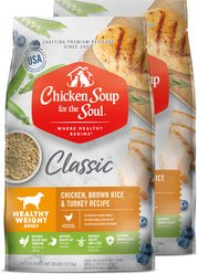 Chicken Soup for the Soul Adult Weight Care Brown Rice, Chicken & Turkey Recipe Dry Dog Food, 56-lb bundle